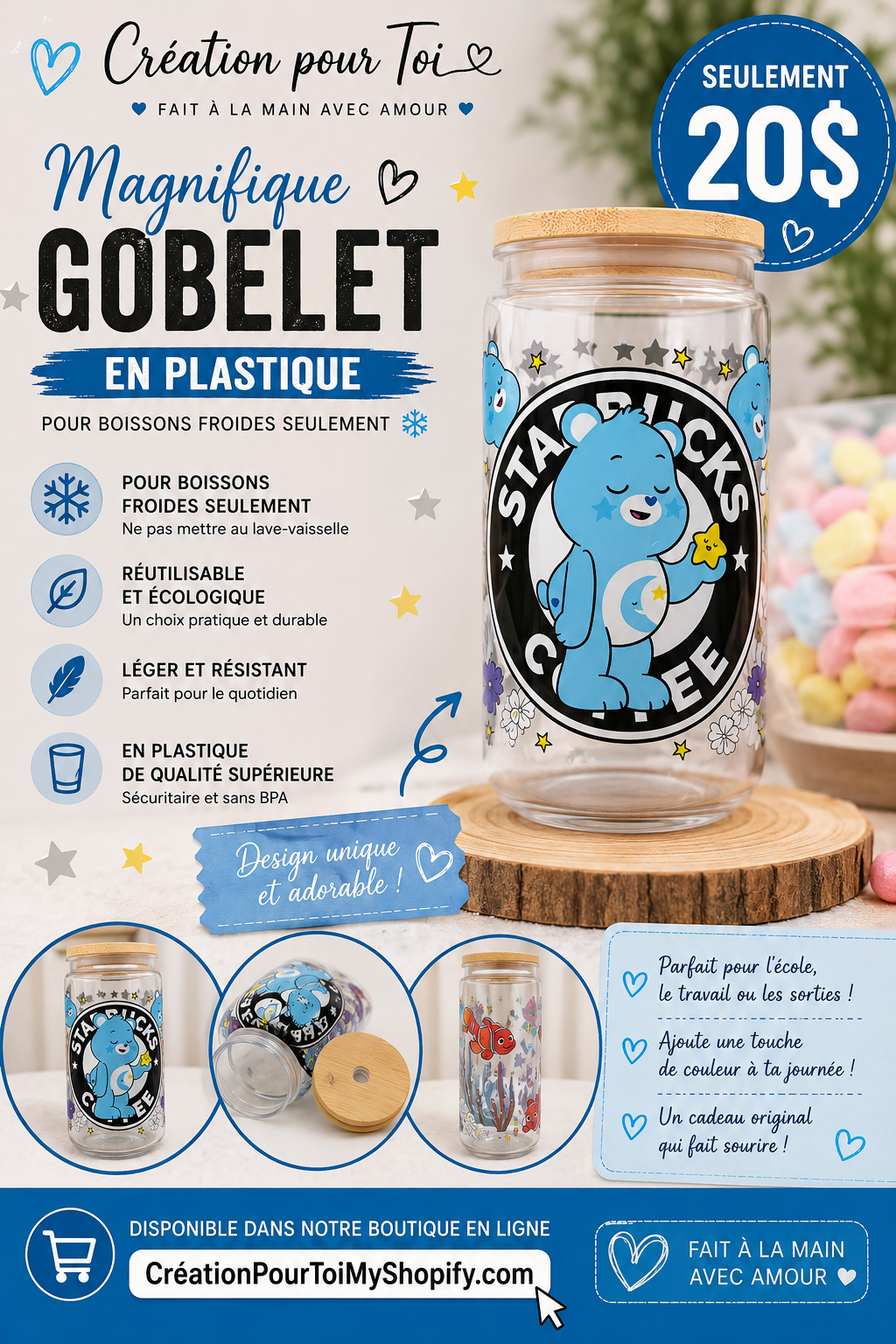 Goblet en plastique