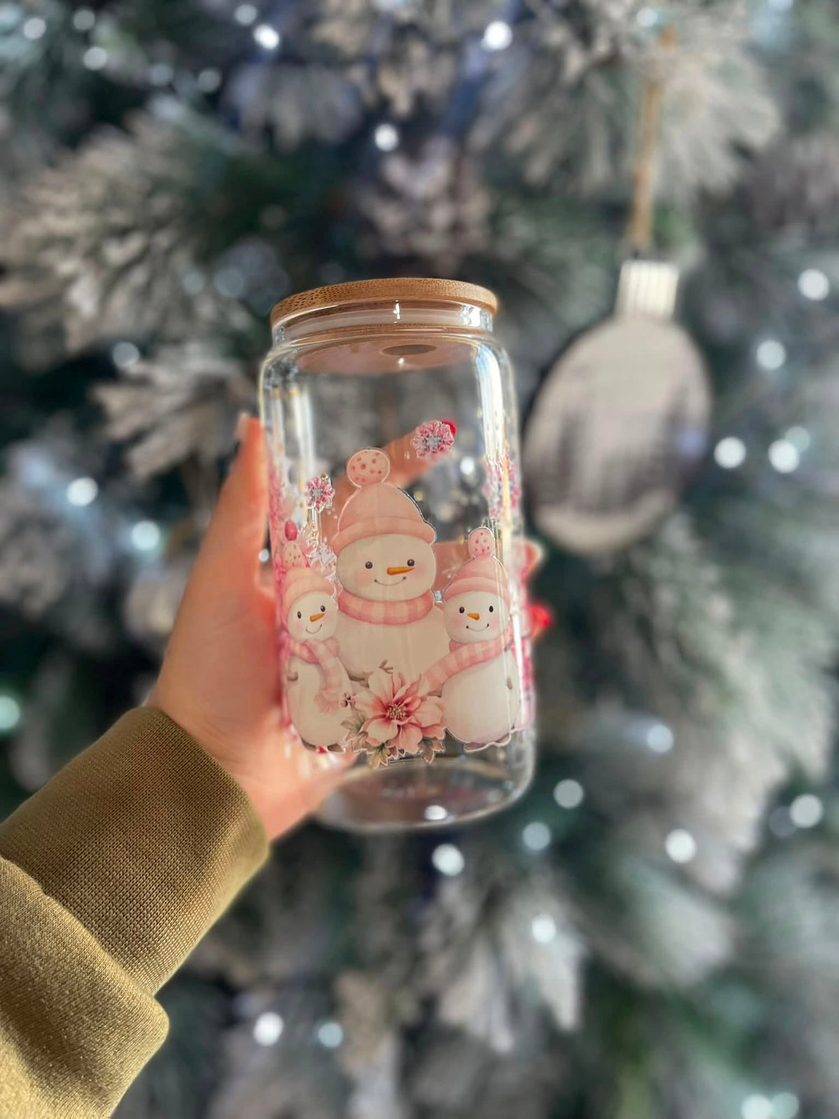 GOBELET BONHOMME DE NEIGE EN VERRE