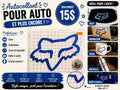 STICKER POUR VOITURE FOX BLEU
