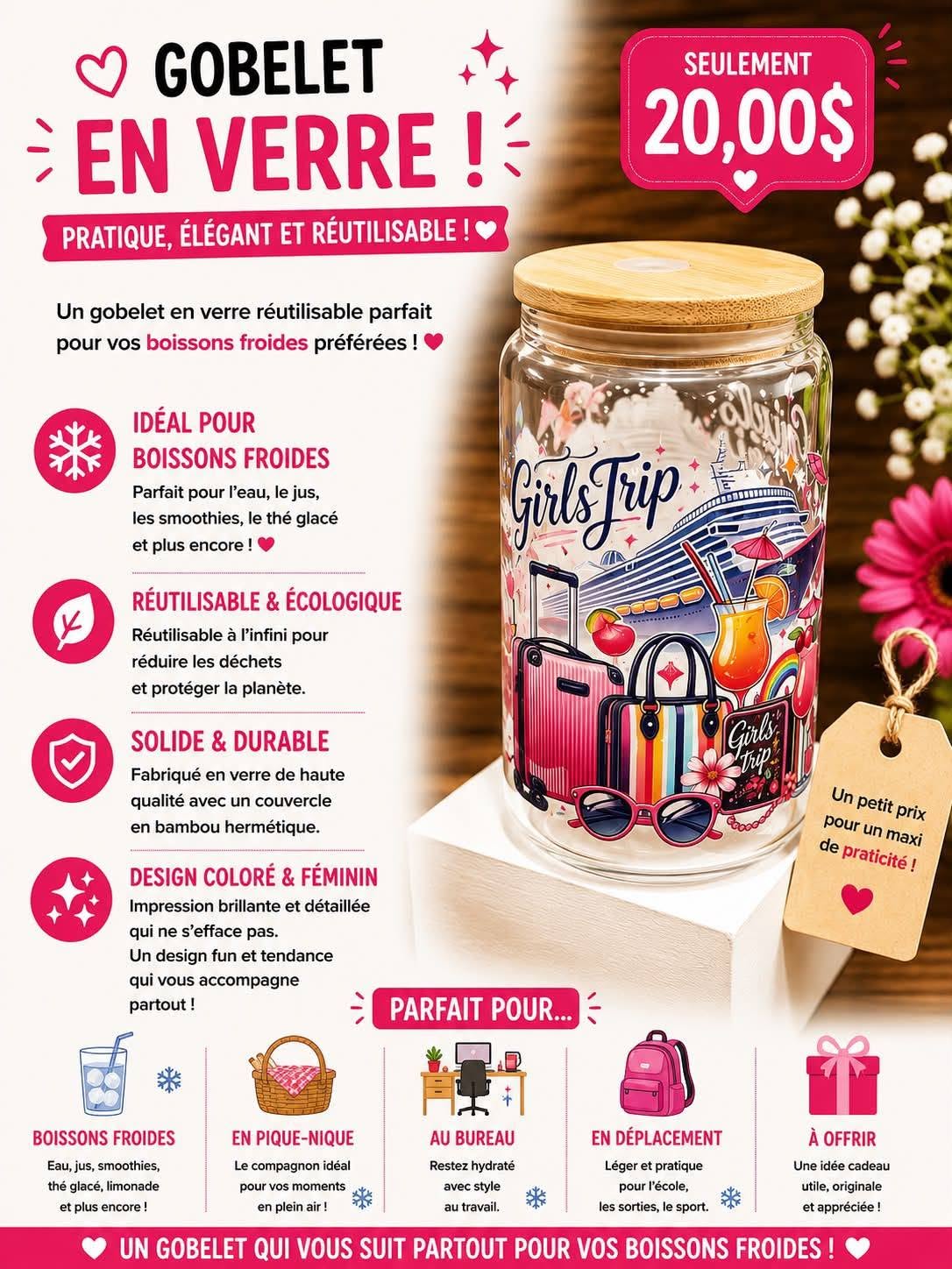 GOBELET GIRLS TRIP – GOBELET RÉUTILISABLE