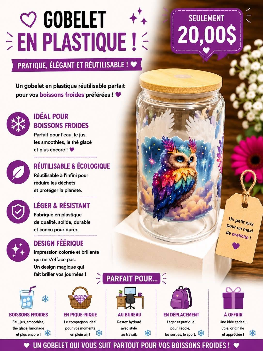 GOBELET HIBOU