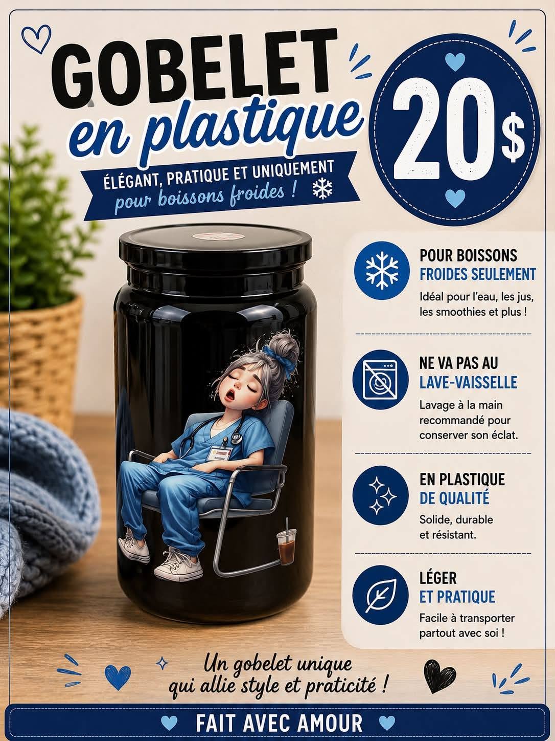 GOBELET INFIRMIÈRE
