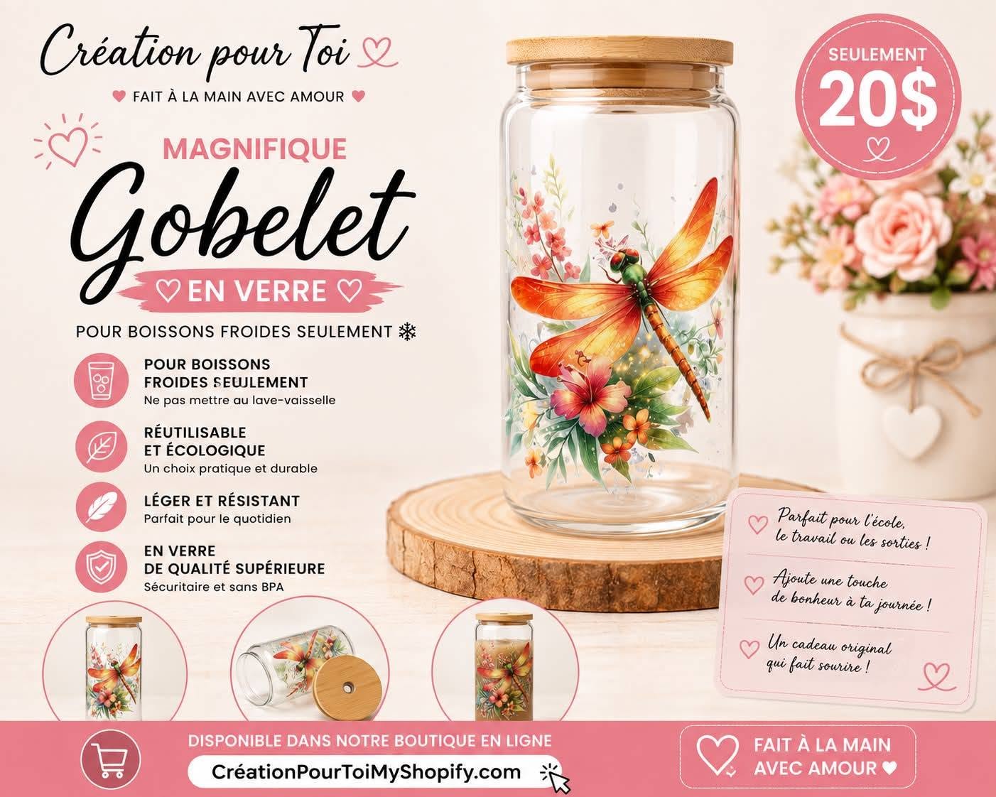 GOBELET LIBELLULE