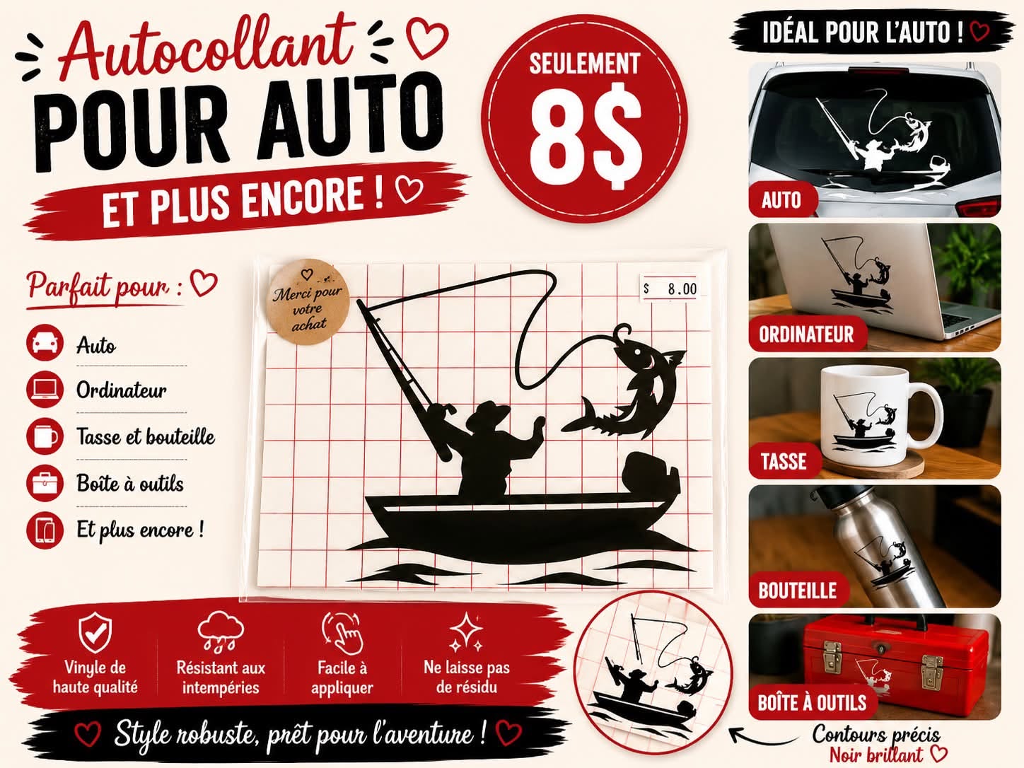 STICKER POUR VOITURE