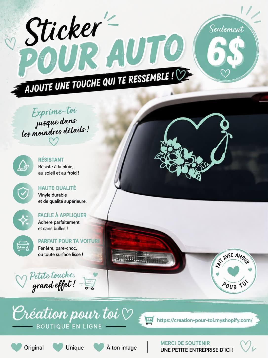 STICKER POUR VOITURE MEDECINE