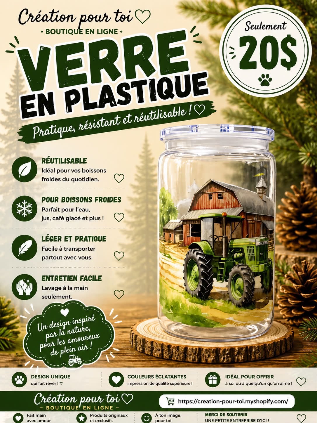 GOBELET TRACTEUR 2