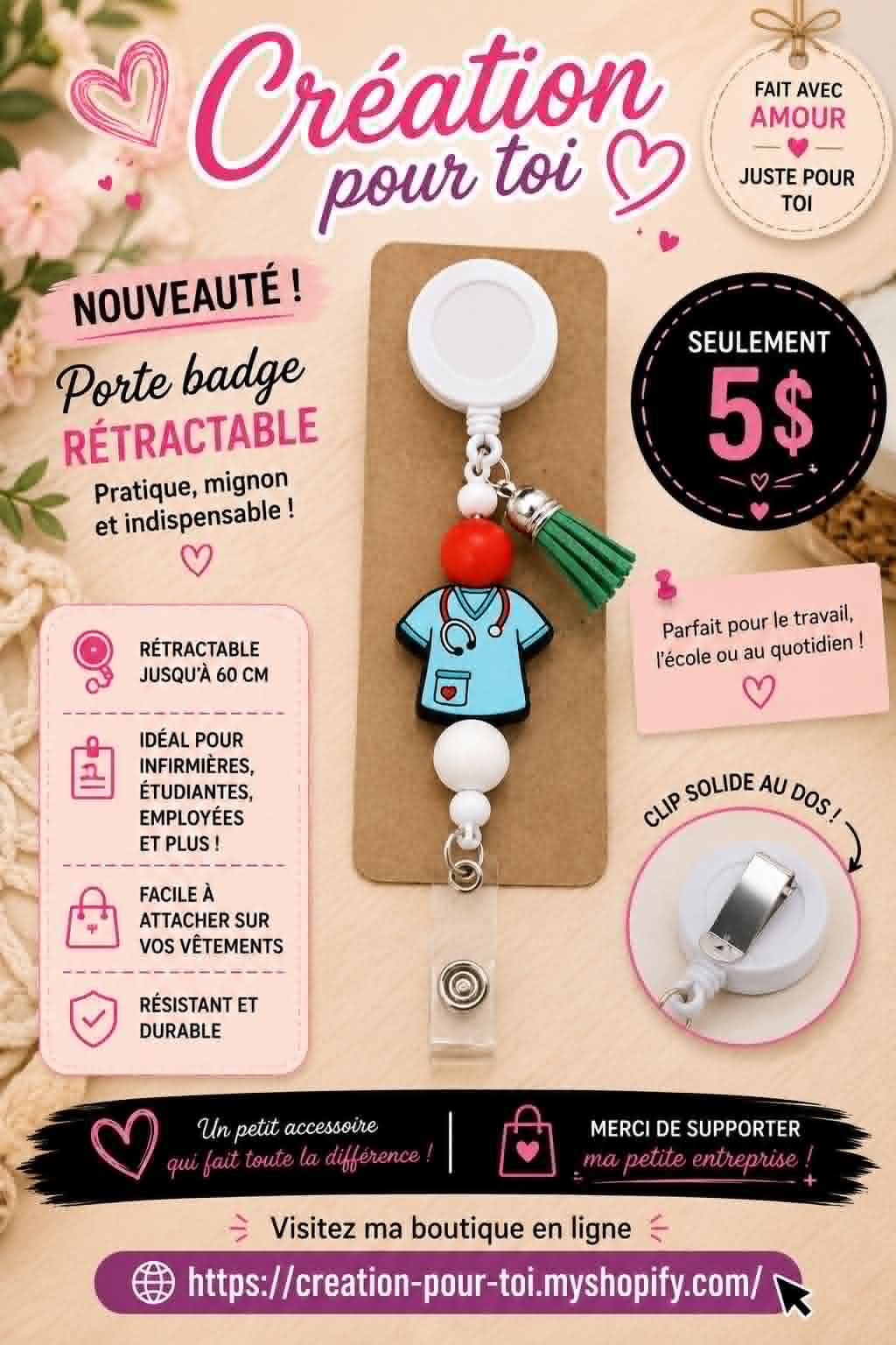 Porte badge infirmière