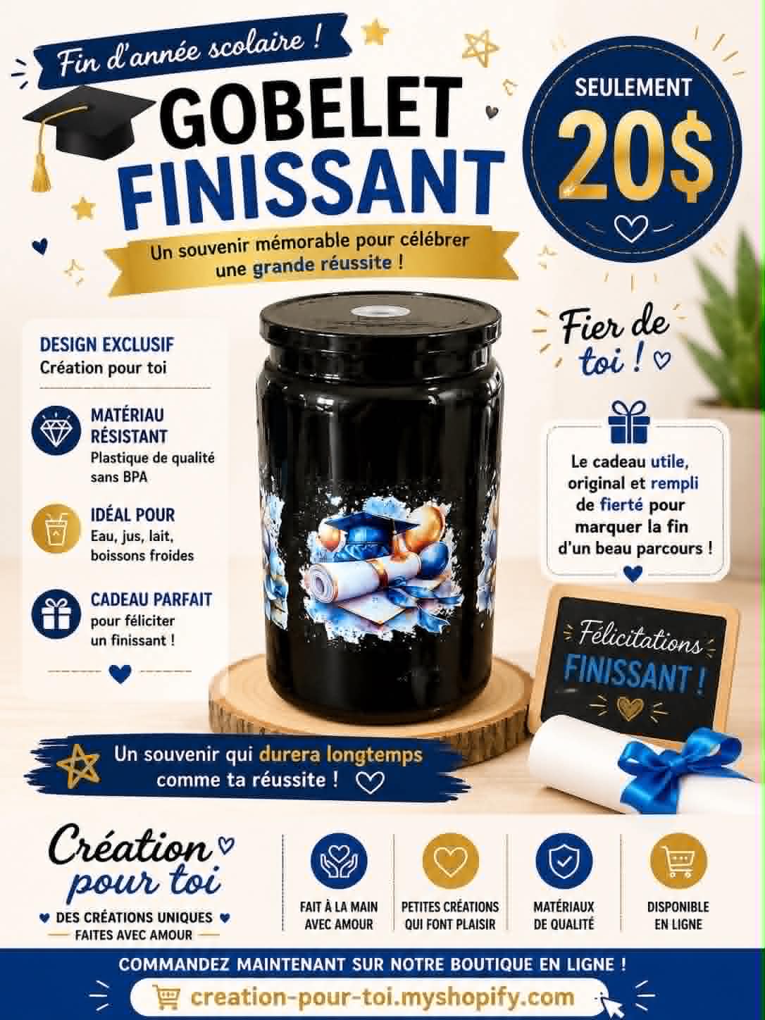 Gobelet en plastique