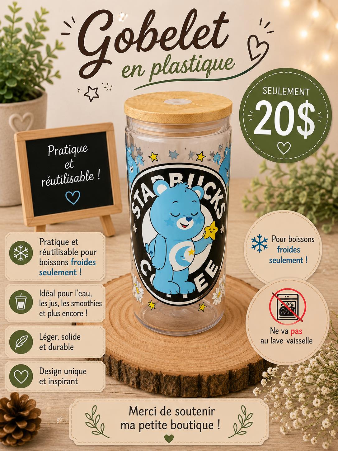 Goblet plastique