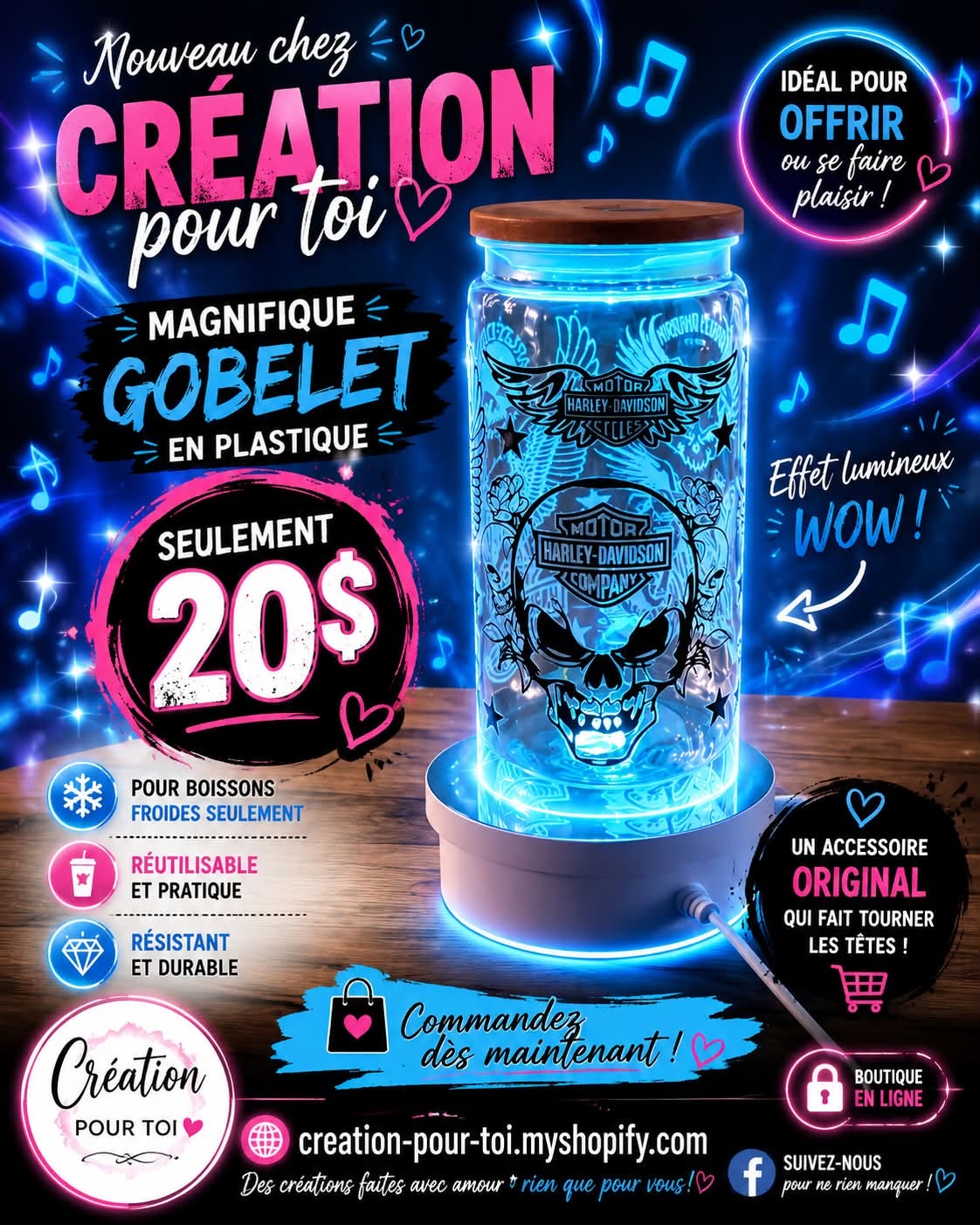 Gobelet en plastique
