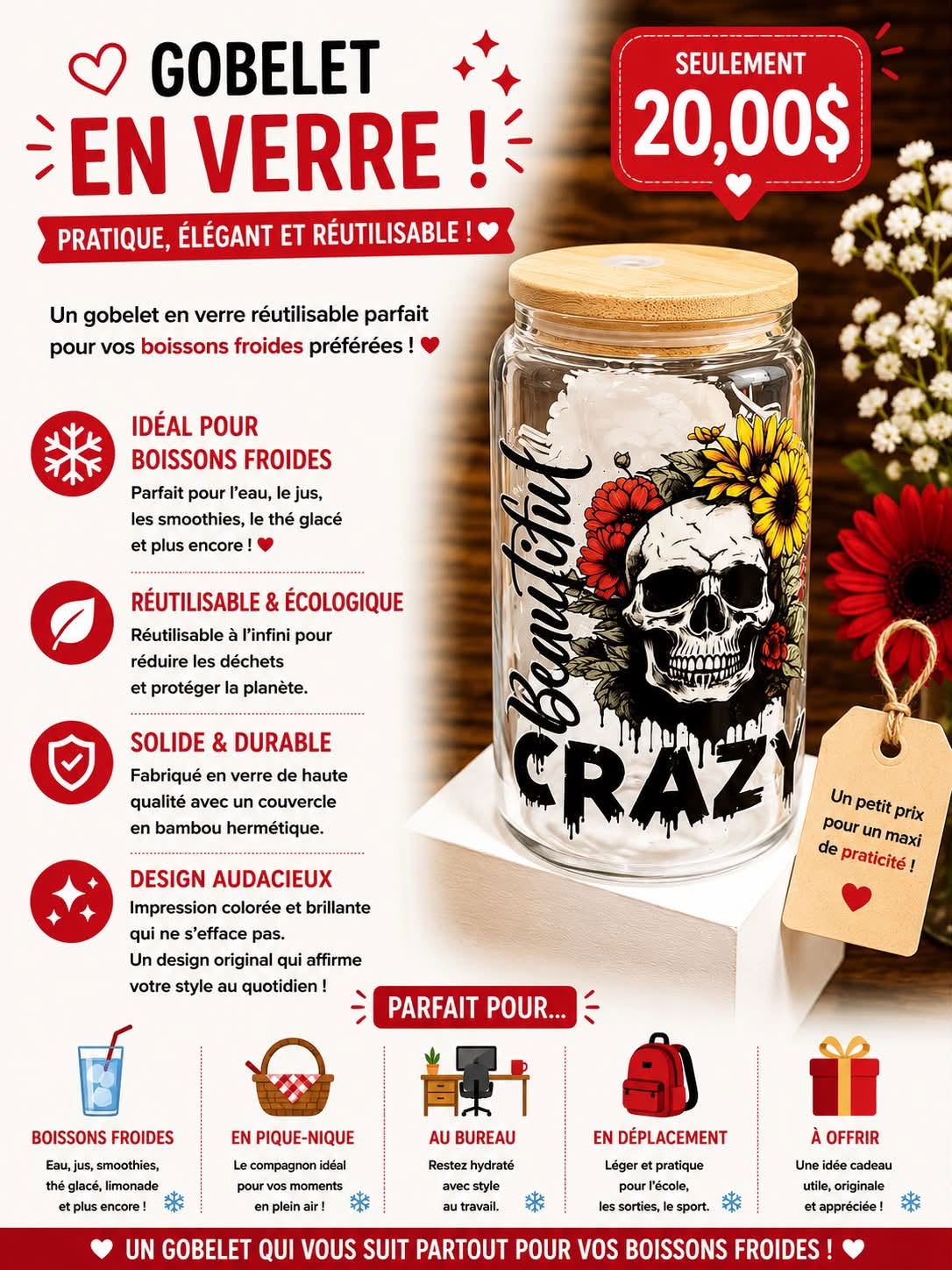 Gobelet en verre